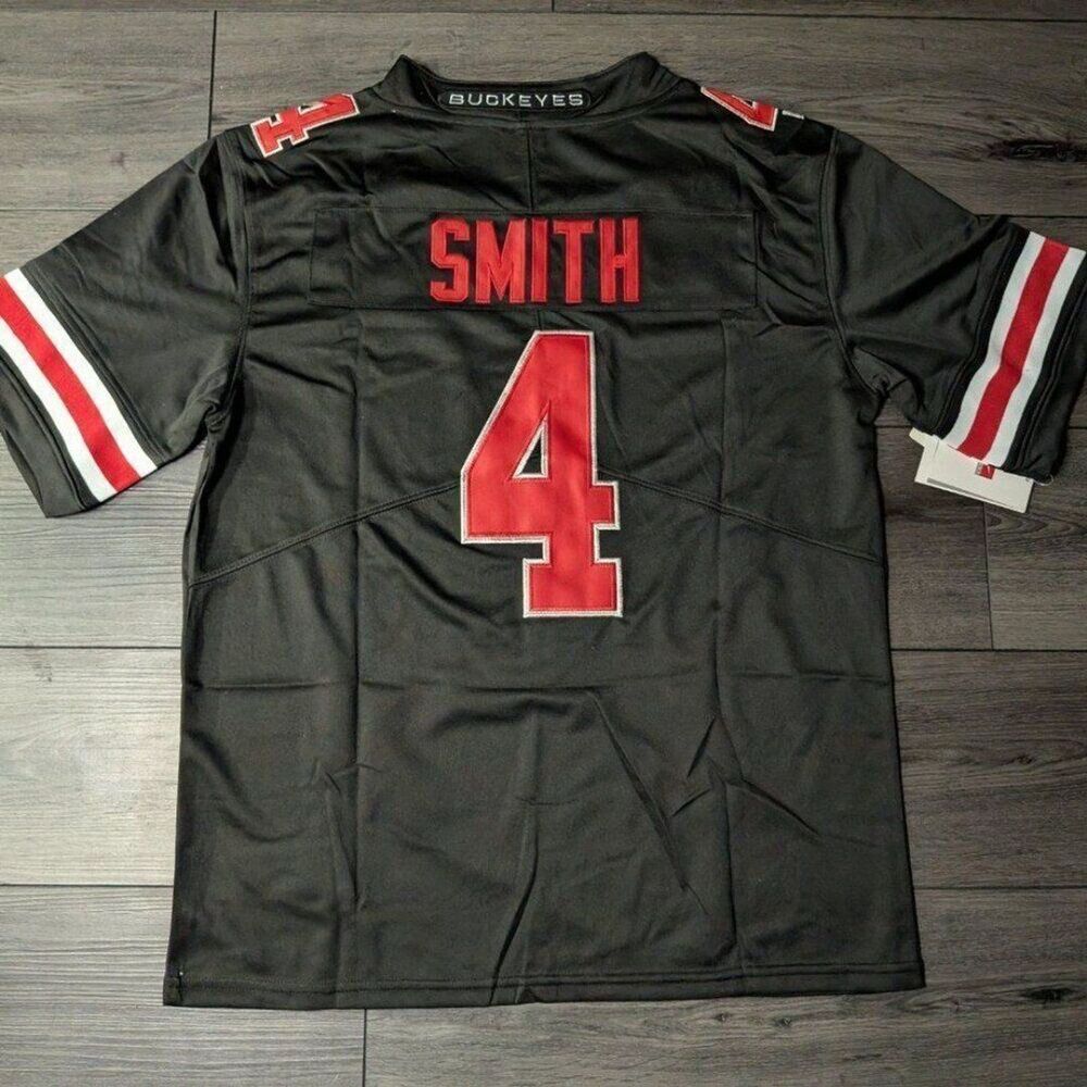 Jeremiah Smith #4 Ohio State Buckeyes BLACKOUT Stitched Men's Jersey XXL 2XL - Picture 2 of 4